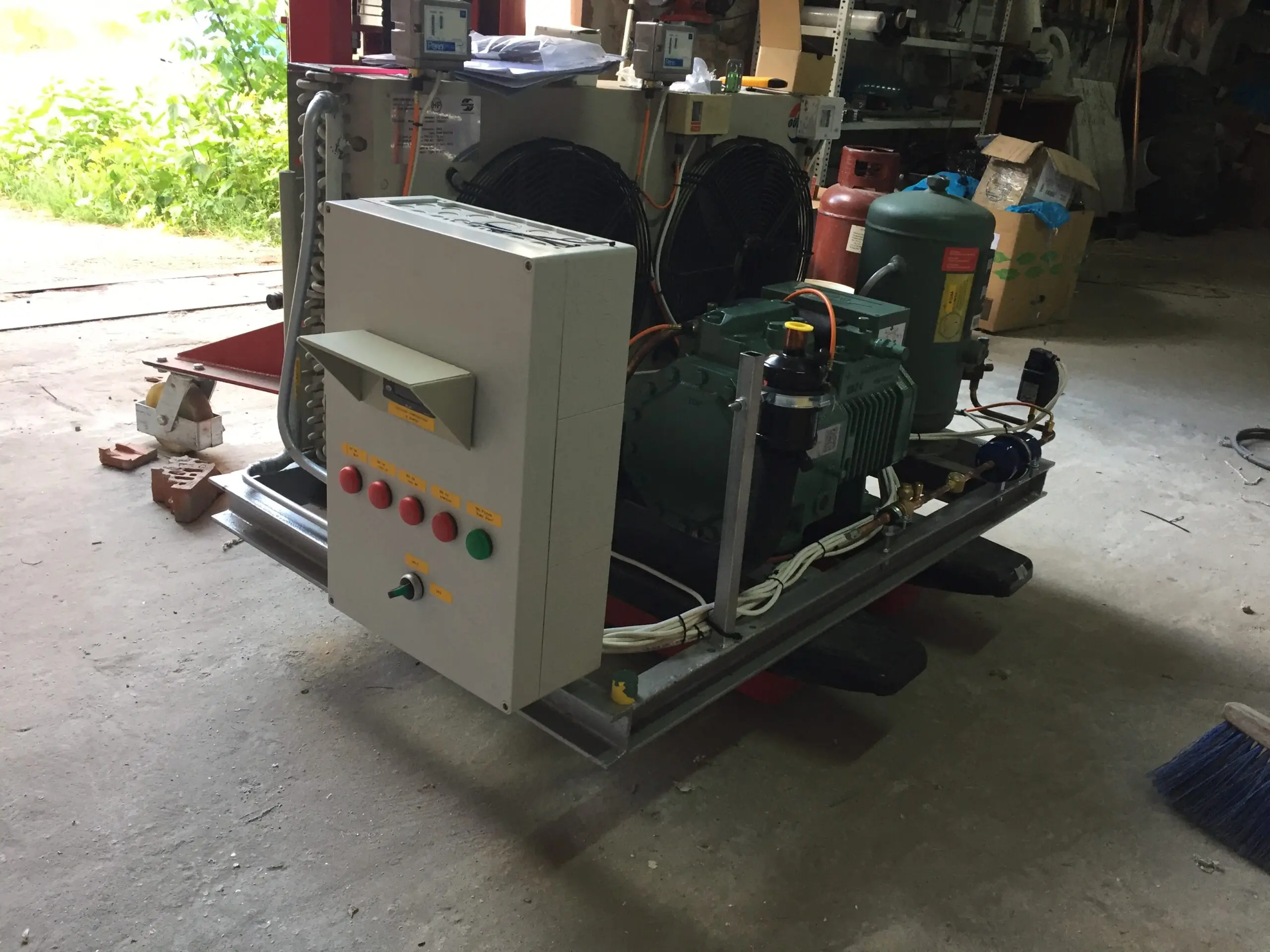 Condensing unit assembled in our workshop